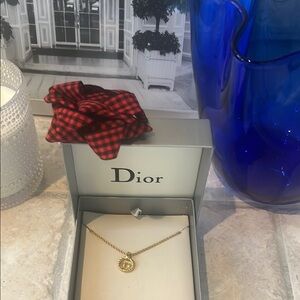 🔥SOLD🔥Dior Gold Necklace with Pendant